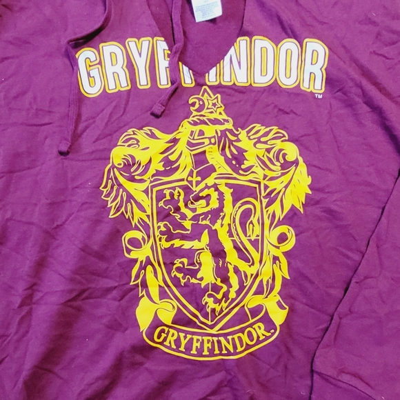 Harry Potter Gryfindor Burgundy Hoodie Sweater - Picture 3 of 4